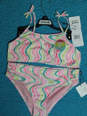 HURLEY GIRLS 2 PIECE BATHING SUITE SIZE 14